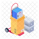 Fridge Packing Packing Refrigerator Moving Appliances Icon
