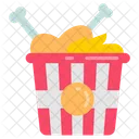 Fried Chicken Chicken Bucket Fast Food Icon