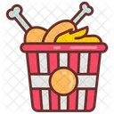 Fried Chicken Chicken Bucket Fast Food Icon