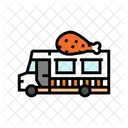 Gebraten Huhn Essen Symbol