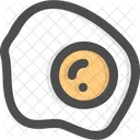 Fried Egg Protein Organic Icon