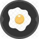 튀김 계란 아침 식사 아이콘