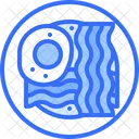 Fried Eggs Bacon Plate Icon