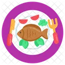 Fish Seafood Fried Fish Icon