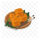 Fried Tofu Food Tofu Icon