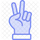 Frieden Finger Zwei Symbol