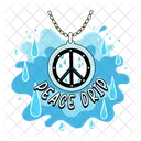 Peace Tropfen Anhanger Medaillon Symbol