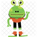 Friendly Green Alien Character  Icon