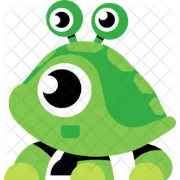 Friendly green space creature  Icon