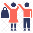 Friends People Shopping Icon