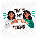 Friends Companions Bff Icon