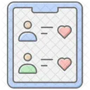 Friends List Lineal Color Icon Icon