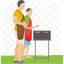 Friends Picnic Family Picnic Outdoor Cooking Icon
