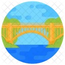 Friendship Bridge Railroad Bridge Footbridge Icon