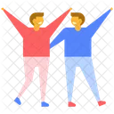 Male Friends Friendship Icon