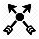Friendship Symbol Crossed Arrows Native Arrows Icon