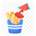 Fries Sauce Fries Ketchup French Fries Icon