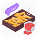 Fries Serving Fries Dish Fries Tray Icon