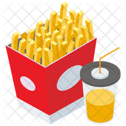 Fries With Drink Icon
