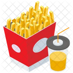 Fries With Drink  Icon