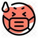 Frightened Emoji With Face Mask Emoji Icon