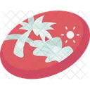 Frisbee Throwing Catching Icon