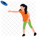 Frisbee Playing Icon
