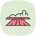 Frisch Gepflugte Reihen Frisch Gepflugt Symbol