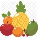 Fruchte Ananas Apfel Symbol