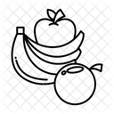 Frisches Obst Obstkorb Obst Symbol