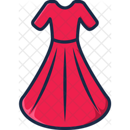 Dress line icon Lady clothes vector illustration isolated on white Gown  outline style design designed for web and app Eps 10  Stock vector   Colourbox