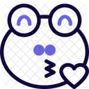 Frog Blowing Kiss  Icon