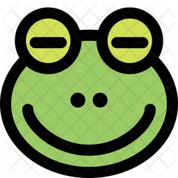 Frog Closed Eyes Emoji Icon