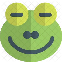 Frog Closed Eyes Emoji Icon