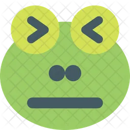 Frog Confounded Emoji Icon