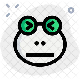 Frog Confounded Emoji Icon