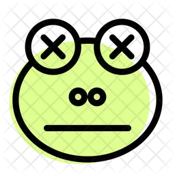Frog Death Emoji Icon
