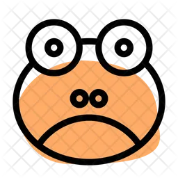 Frog Frowning Emoji Icon