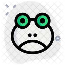 Frog Frowning Emoji Icon