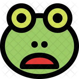 Frog Frowning Open Mouth Emoji Icon