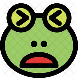 Frog Frowning Open Mouth Squinting Emoji Icon