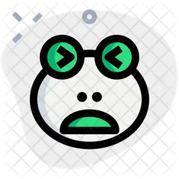 Frog Frowning Open Mouth Squinting Emoji Icon