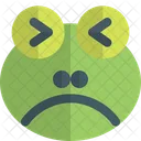 Frog Frowning Squinting Animal Wildlife Icon