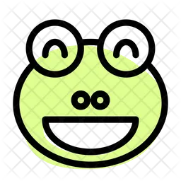 Frog Grinning Emoji Icon