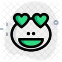 Frog Grinning Heart Eyes Icon