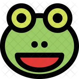 Frog Grinning Open Eyes Emoji Icon