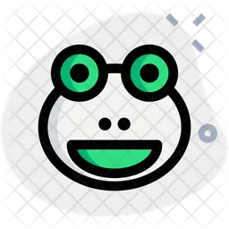 Frog Grinning Open Eyes Emoji Icon