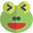 Frog Grinning Squinting Animal Wildlife Icon