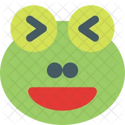Frog Grinning Squinting Emoji Icon