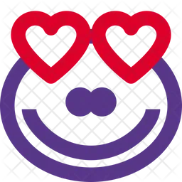 Frog Heart Eyes Emoji Icon